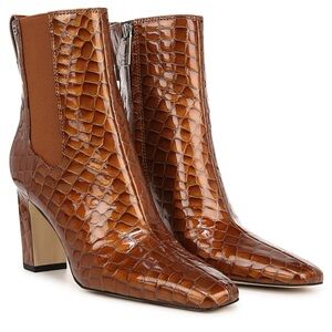 NWT Franco Sarto Flexa Bliss Ankle Animal Leather Bootie Sz 8